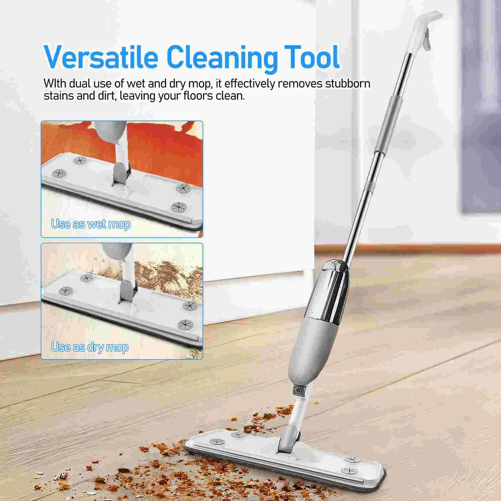 Floor Mop Cordless Dry Wet Ceramics Dust For Hardwood Floors Fiber Electric SteamAzizaK