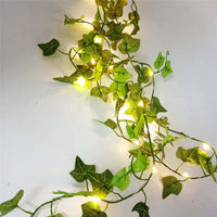 Flower Green Leaf String Lights Artificial Vine Fairy Lights Battery Powered Christmas Tree Garland Light for Weeding Home DecorAzizaK