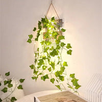 Flower Green Leaf String Lights Artificial Vine Fairy Lights Battery Powered Christmas Tree Garland Light for Weeding Home DecorAzizaK