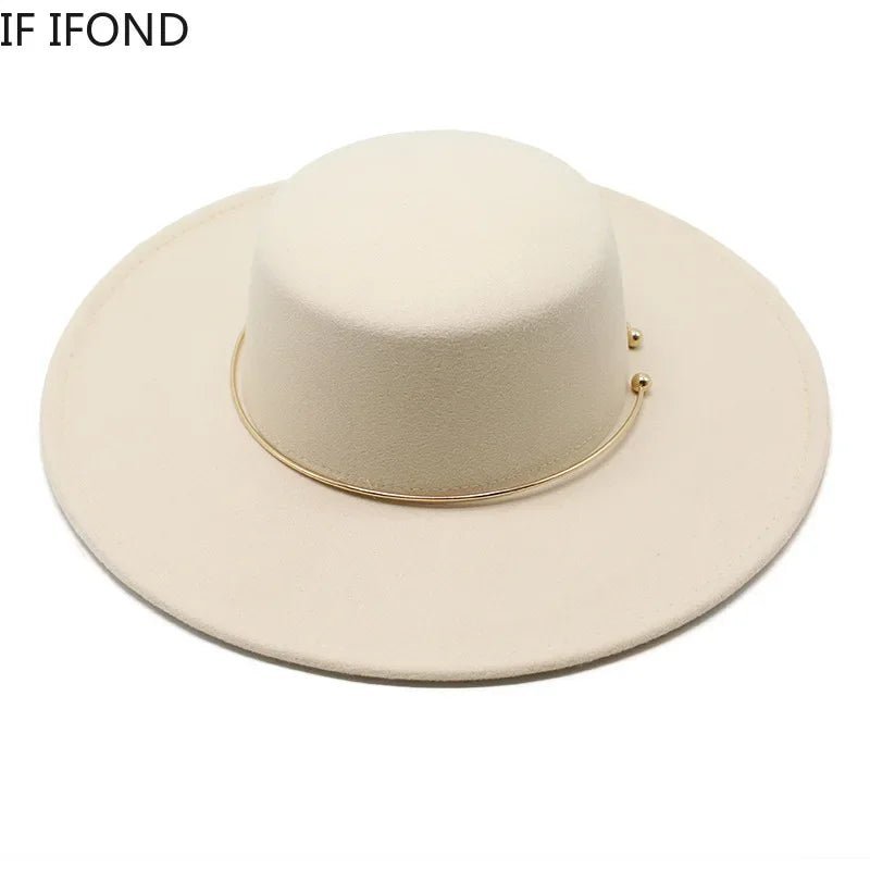 French Style 10cm Wide Brim Derby Top HatAzizaK