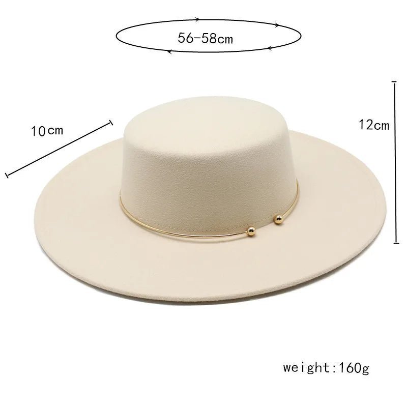 French Style 10cm Wide Brim Derby Top HatAzizaK