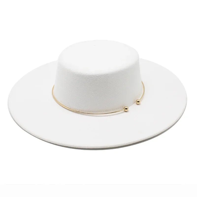 French Style 10cm Wide Brim Derby Top HatAzizaK