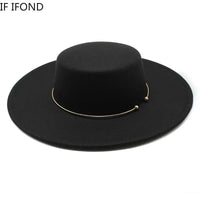 French Style 10cm Wide Brim Derby Top HatAzizaK