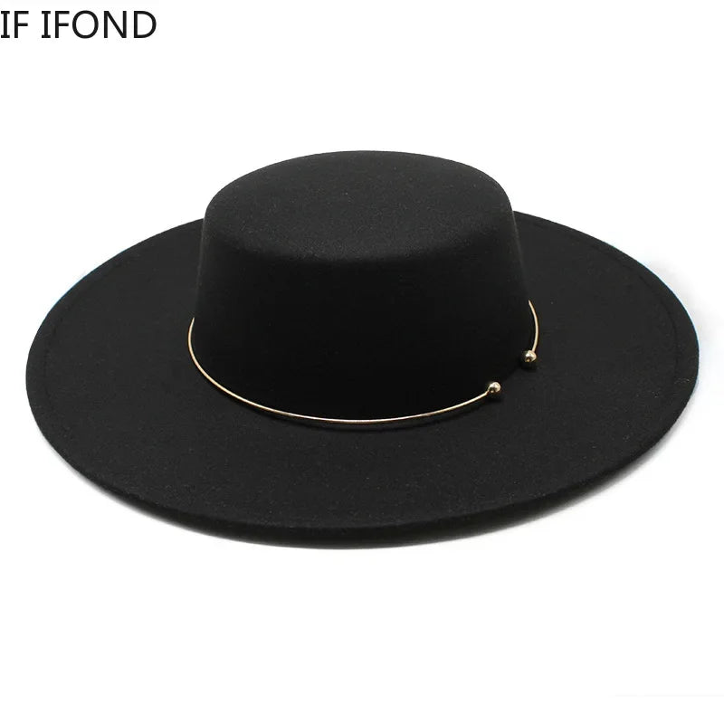 French Style 10cm Wide Brim Derby Top HatAzizaK