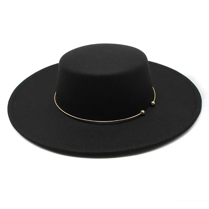 French Style 10cm Wide Brim Derby Top HatAzizaK