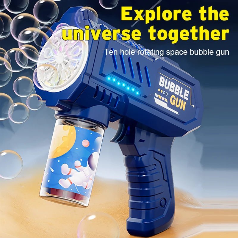 Fully Automatic Space Bubble Blowing Toy Bubble Gun Outdoor Bubble Machine Holiday Gift Toy (Without Bubble Water)AzizaK