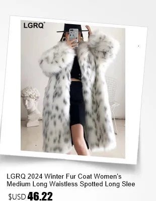 fur turn - down collar coat long sleeve cardiganAzizaK