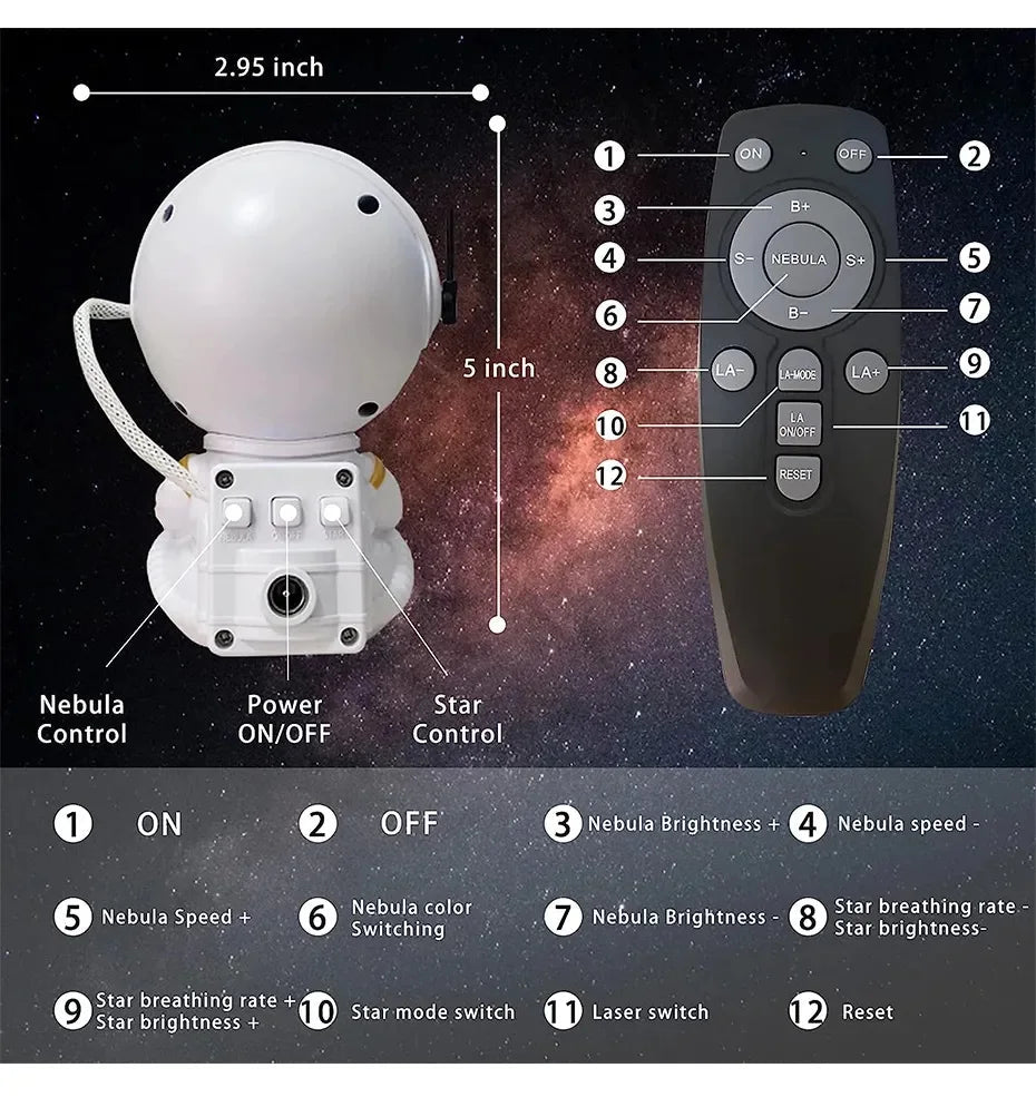 Galaxy Star Projector, Galaxy Night Light, Space Projector with Remote Control Nebula Projector for Bedroom HomeAzizaK