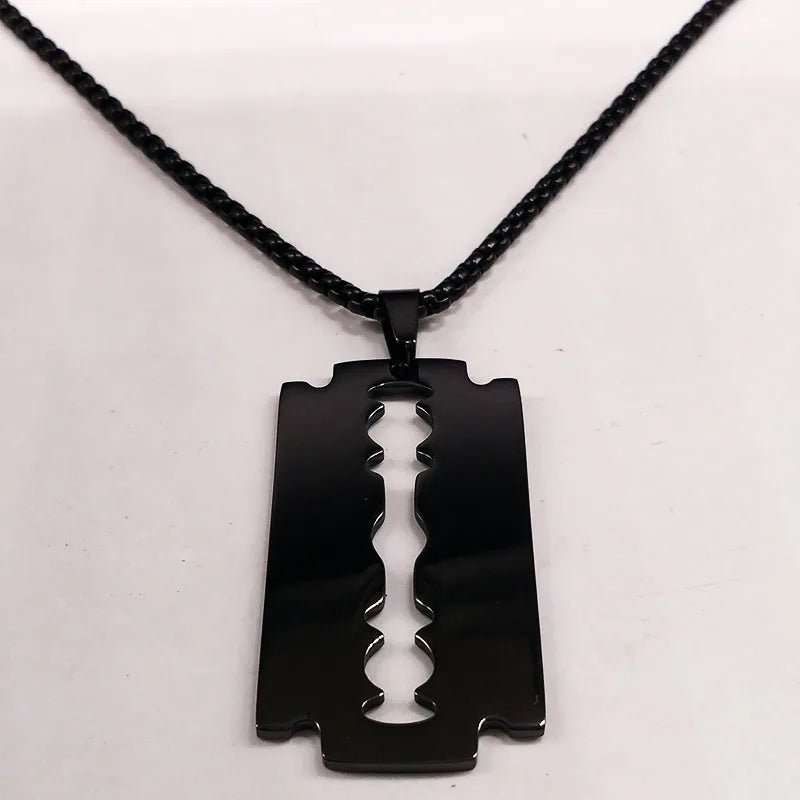 Gothic shaped razor pendant necklace for menAzizaK