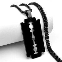 Gothic shaped razor pendant necklace for menAzizaK