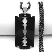 Gothic shaped razor pendant necklace for menAzizaK