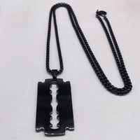 Gothic shaped razor pendant necklace for menAzizaK