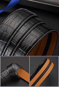 HCDW Designer Belts man Black Brown Automatic genuine leather belt for men Work Luxury Brand fashion Golf Trouser Belt male GiftAzizaK