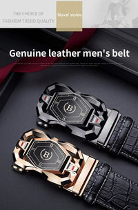 HCDW Designer Belts man Black Brown Automatic genuine leather belt for men Work Luxury Brand fashion Golf Trouser Belt male GiftAzizaK