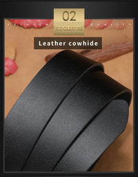 High Quality Genuine Leather Belt for Men Luxury Designer Belt Cowhide Strap MaleAzizaK