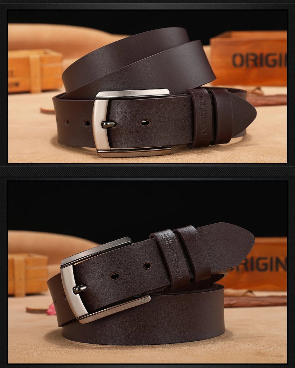 High Quality Genuine Leather Belt for Men Luxury Designer Belt Cowhide Strap MaleAzizaK