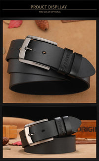 High Quality Genuine Leather Belt for Men Luxury Designer Belt Cowhide Strap MaleAzizaK