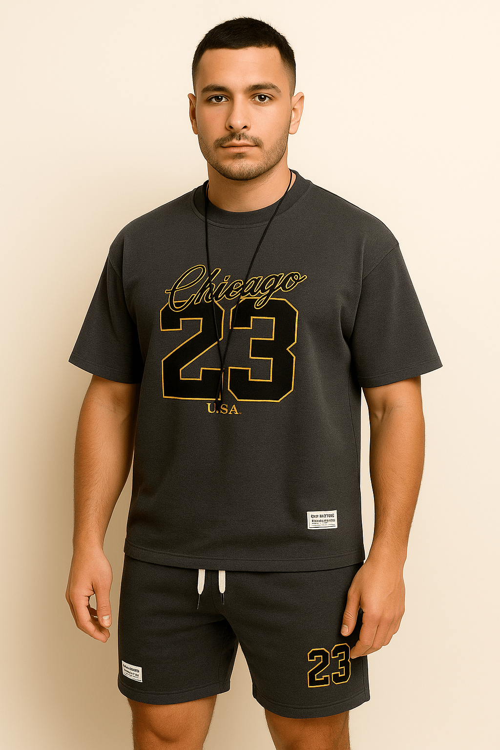 🏖️ High - Quality Korean Style Men's Summer Set – Printed T-Shirt & Beach ShortsAzizaK