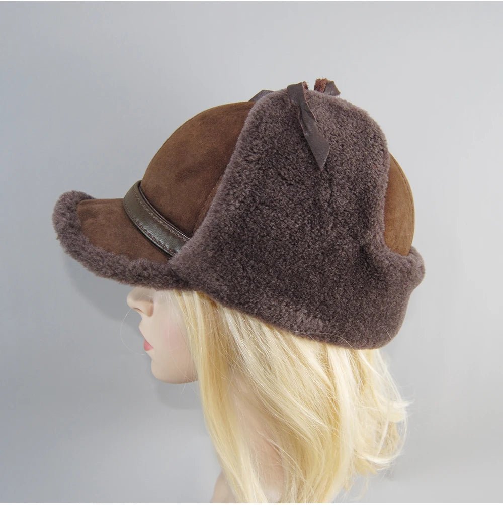 High quality leather winter hatAzizaK