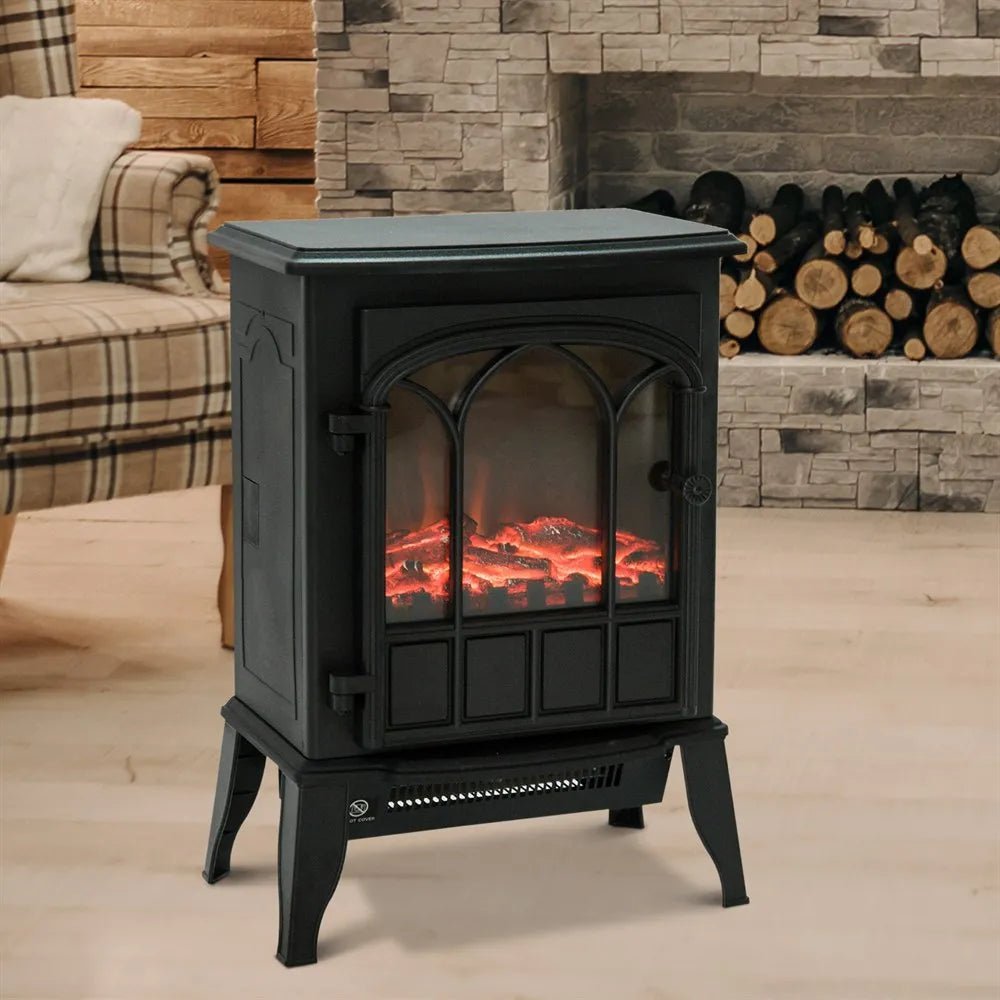 HOMCOM electric fireplace decorative floor heating stove 1000/2000WAzizaK