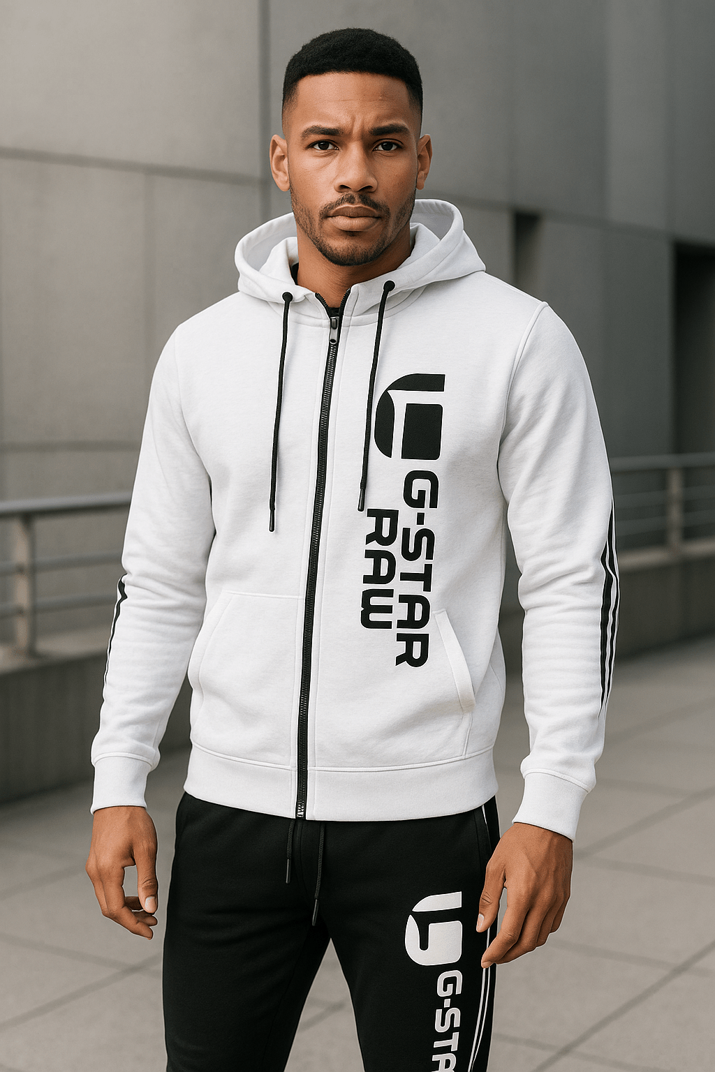 Hooded Jacket Coat + SweatpantsAzizaK