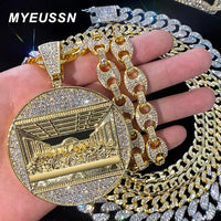 Jewelry Match Iced Out 13mm Cuban Link Fashion Men Hip Hop StyleAzizaK