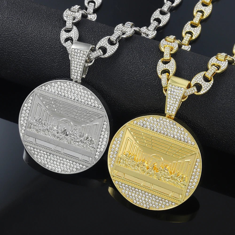 Jewelry Match Iced Out 13mm Cuban Link Fashion Men Hip Hop StyleAzizaK