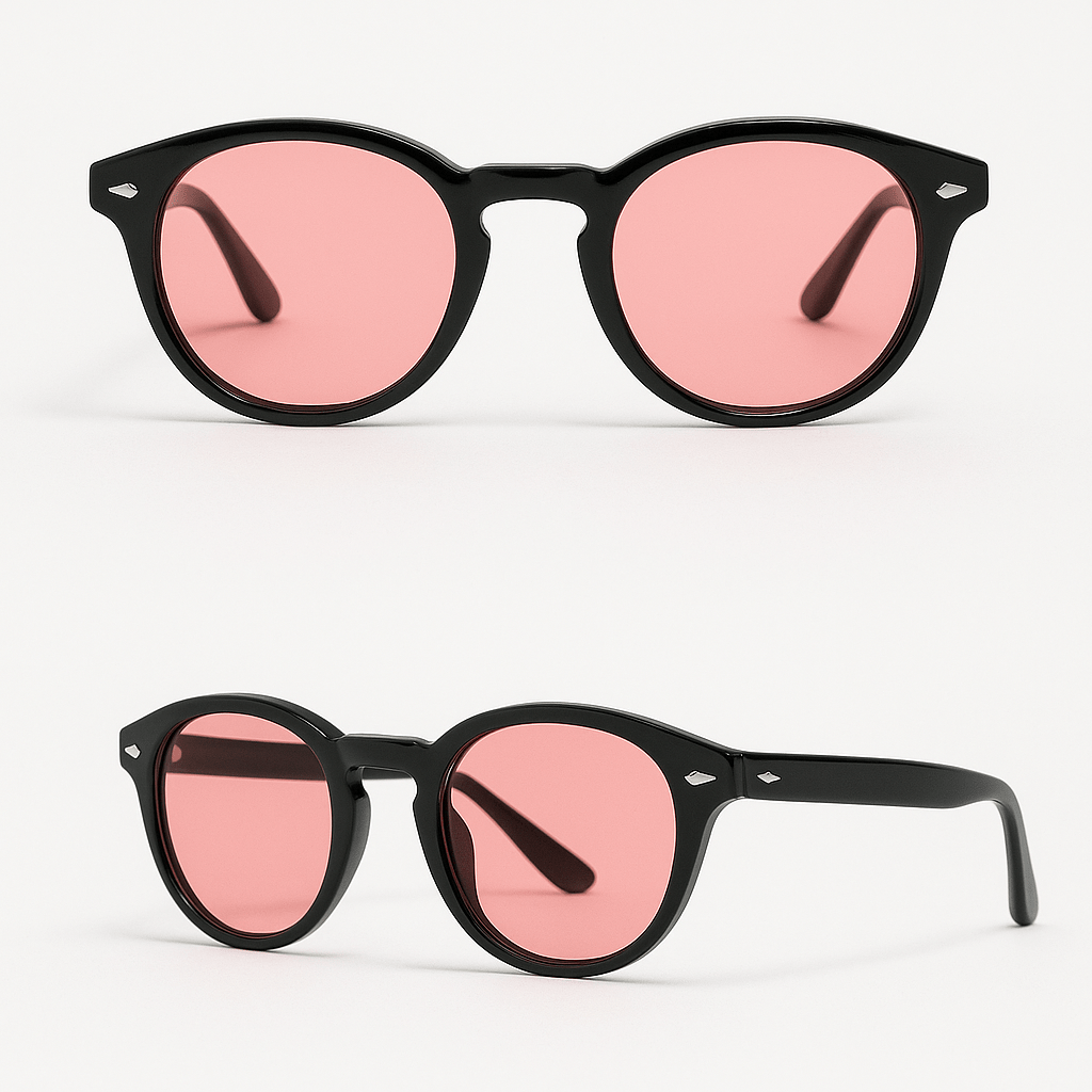 Johnny Depp Rice Stud Classic Retro Round SunglassesAzizaK