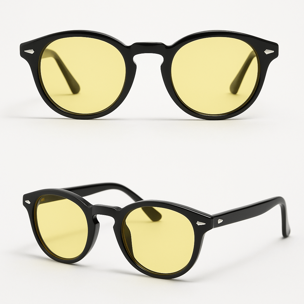 Johnny Depp Rice Stud Classic Retro Round SunglassesAzizaK