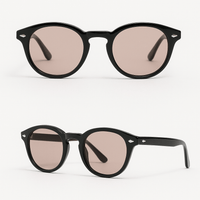 Johnny Depp Rice Stud Classic Retro Round SunglassesAzizaK