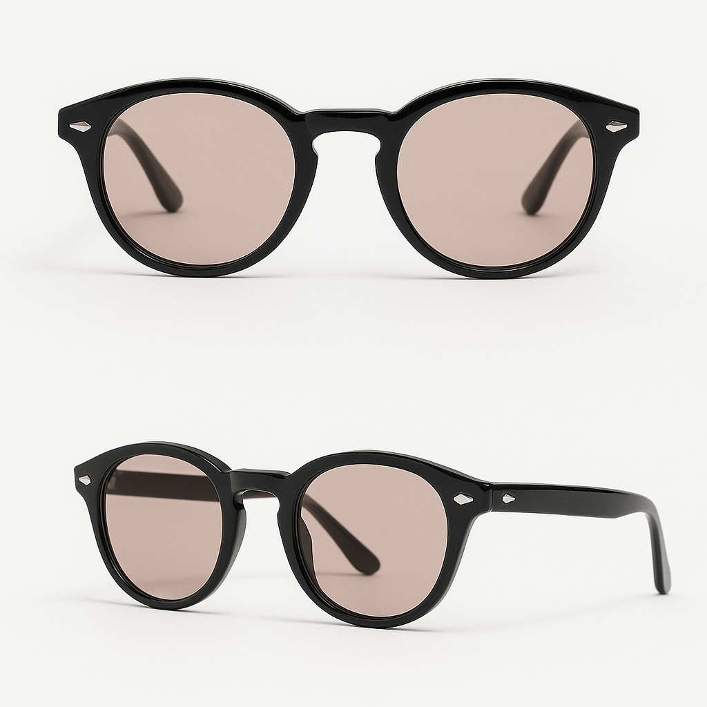Johnny Depp Rice Stud Classic Retro Round SunglassesAzizaK