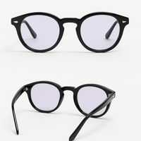 Johnny Depp Rice Stud Classic Retro Round SunglassesAzizaK
