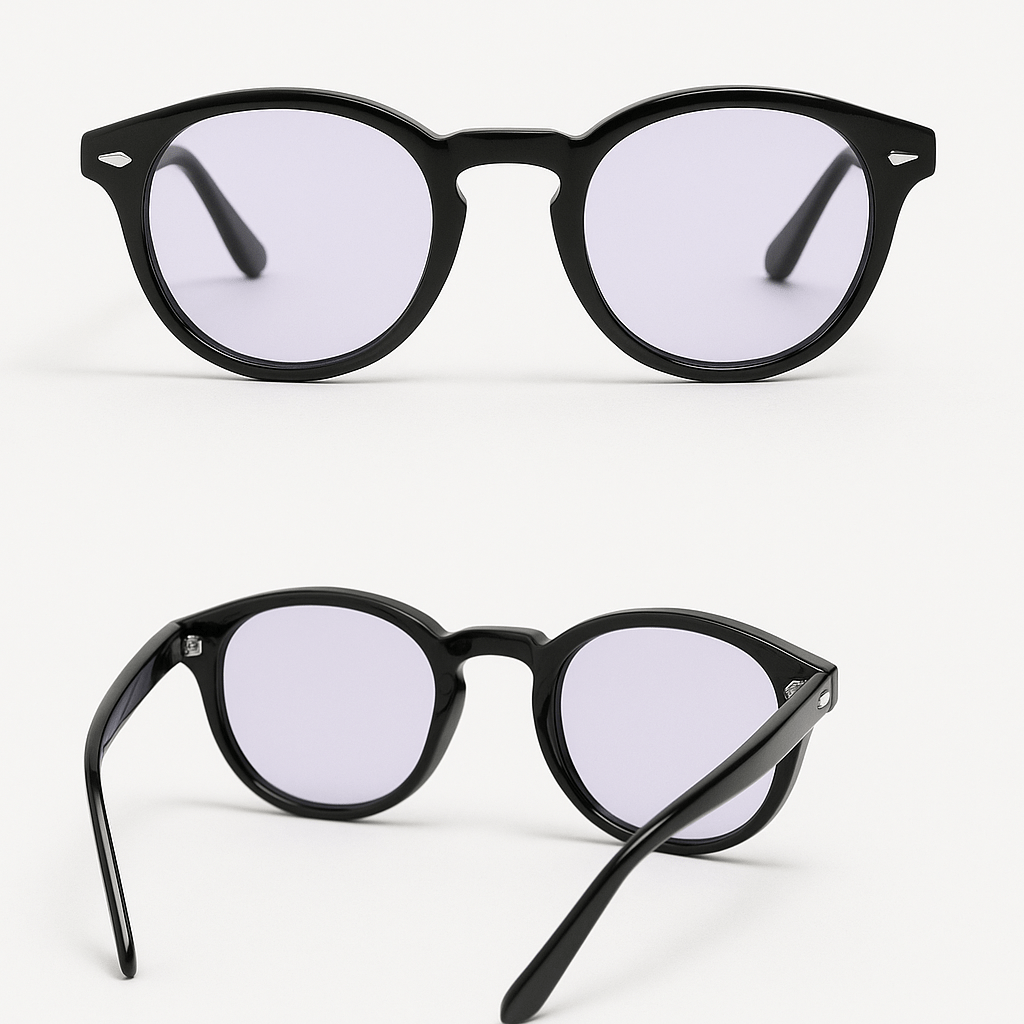 Johnny Depp Rice Stud Classic Retro Round SunglassesAzizaK