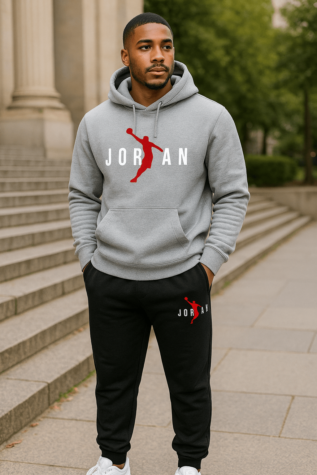 Jordan - Inspired Tracksuit – Sporty 2 - Piece Set with Hoodie & JoggersAzizaK