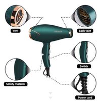 Kemei 3500W Hot and Cold Wind Hair Dryer Foldable Compact Blow Dryer Hairdryer Hair Styling Tools for Salons and Household UseAzizaK