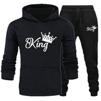 King Printed Cotton Fleece 2 Piece TracksuitAzizaK