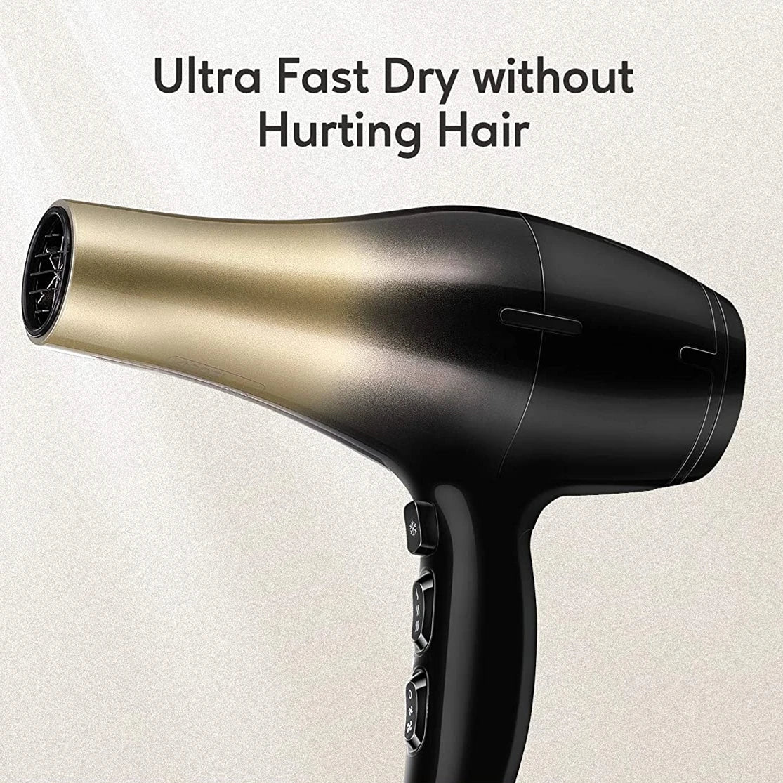 KIPOZI Professional Hair Dryer 2200W High Power Negative Ionic Blow Dryer Fast Dry Salon Grade Powerful Hairdryer Hair CareAzizaK