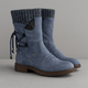 Lace - up side zip snow bootsAzizaK