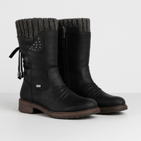 Lace - up side zip snow bootsAzizaK