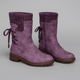 Lace - up side zip snow bootsAzizaK