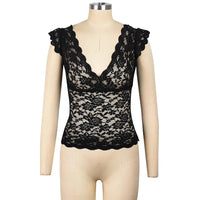 Lace V - Neck Tank TopAzizaK