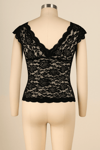 Lace V - Neck Tank TopAzizaK