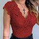 Lace V - Neck Tank TopAzizaK
