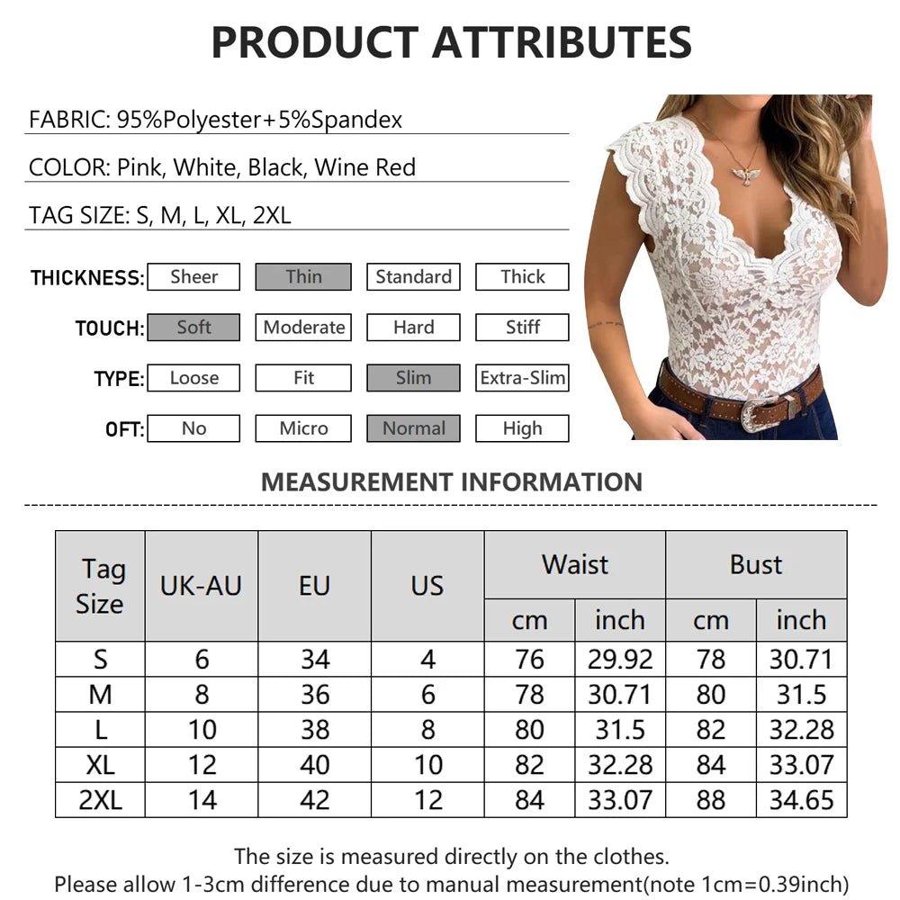 Lace V - Neck Tank TopAzizaK
