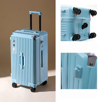 Large Capacity Valise Smart Travel Trolley Suitcase Luggage With USB Charger And Cup HolderAzizaK