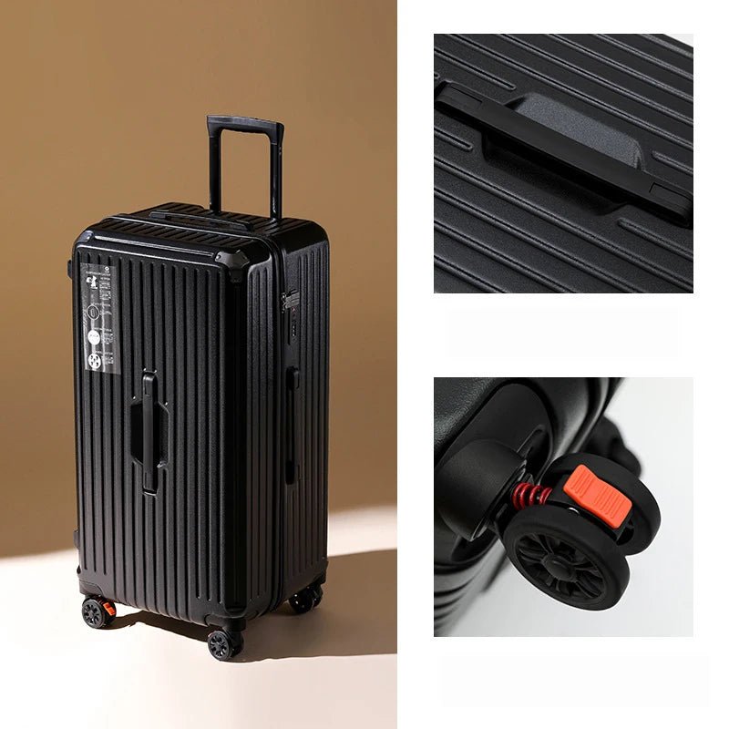 Large Capacity Valise Smart Travel Trolley Suitcase Luggage With USB Charger And Cup HolderAzizaK