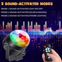 LED Stage Disco Light DJ Rotating Ball Strobe Remote Control Sound Control Magic Dancing Car RGB Christmas Gift Party Club Laser ShowAzizaK