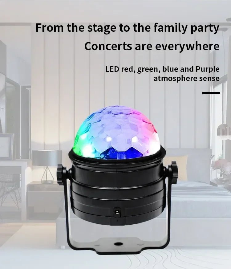 LED Stage Disco Light DJ Rotating Ball Strobe Remote Control Sound Control Magic Dancing Car RGB Christmas Gift Party Club Laser ShowAzizaK