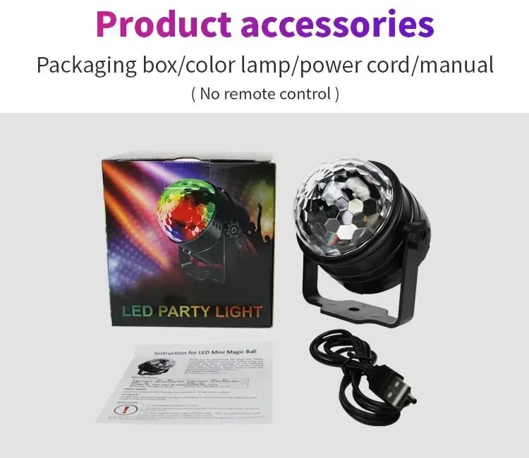 LED Stage Disco Light DJ Rotating Ball Strobe Remote Control Sound Control Magic Dancing Car RGB Christmas Gift Party Club Laser ShowAzizaK