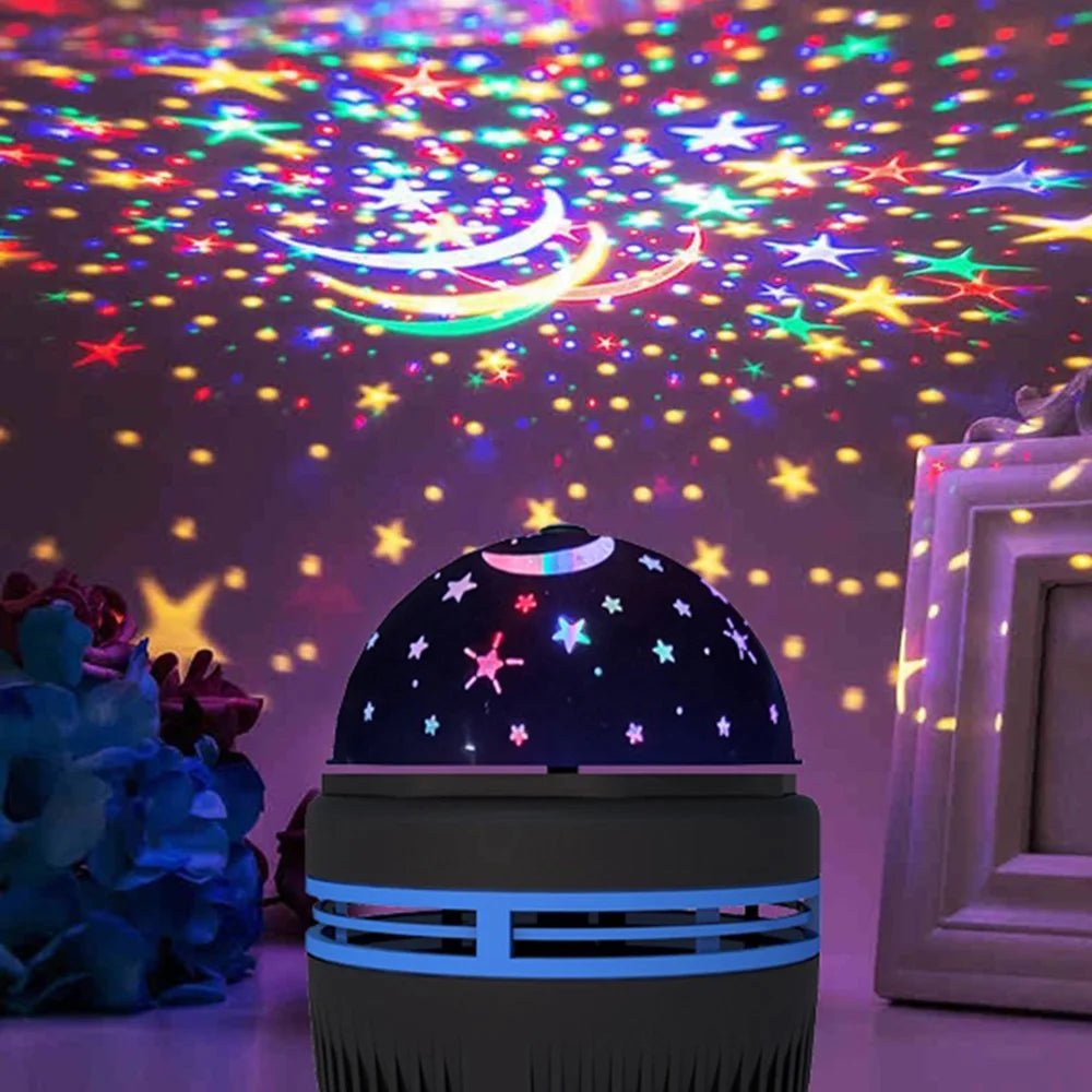 LED Starry Sky Lights Bedroom Night Lights 5V USB Atmosphere Decoration Projector 360° Rotating Lamp for Wedding ChristmasAzizaK